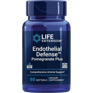 image:imageLife Extension Endothelial Defense Pomegranate Plus  Pomegranate Seed Flower And Fruit Extract Formula Supplement for Heart and Endothelial Health  GlutenFree NonGMO  60 Softgels