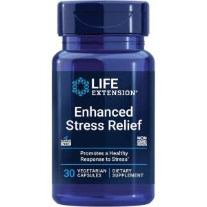 image:imageLife Extension Enhanced Stress Relief Lemon Balm Extract Ltheanine decompress with This Supplement for Stress GlutenFree NonGMO Vegetarian 30 Capsules