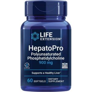 image:imageLife Extension HepatoPro polyunsaturated phosphatidylcholine 900 mg Supports a Healthy Liver and detoxification Protects Against oxidative Stress GlutenFree NonGMO 60 softgelsStandard Packaging