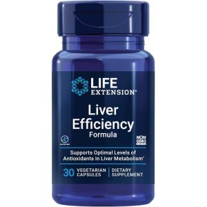 image:imageLife Extension Liver Efficiency Formula Supports Healthy Liver Function at the Cellular Level and Optimal Levels of antioxidants in Metabolism GlutenFree NonGMO Vegetarian 30 Capsules