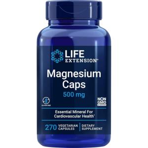 image:imageLife Extension Magnesium Caps 500mg 270 Veg Capsules  Broad Spectrum  3 Mags in 1 Supplement Oxide Citrate Succinate  Vegetarian270 Count Pack of 1