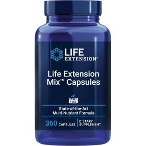 image:imageLife Extension Mix Capsules highPotency Advanced Vitamin Mineral Fruit amp Vegetable Formula Vitamin C B D E Magnesium for WholeBody Health Healthy Aging GlutenFree 360 Capsules360 Count Pack of 1