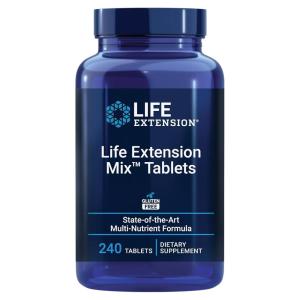 image:imageLife Extension Mix Tablets highPotency Advanced Vitamin Mineral Fruit amp Vegetable Formula Vitamin C B D E Magnesium for WholeBody Health Healthy Aging GlutenFree 240 Tablets