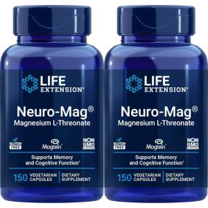 image:imageLife Extension NeuroMag 150 Vegetarian Capsules Pack of 2 Magnesium LThreonate Magtein Supplement