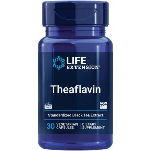 image:imageLife Extension Theaflavin Standardized Extract  Tea Leaf Flavonoids Arterial Health Support Helps Maintain AlreadyHeathy Cholesterol  GlutenFree NonGMO Vegetarian  30 CapsulesStandard Packaging