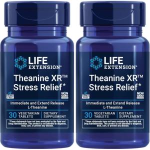image:imageLife Extension Theanine XR Stress Relief  LTheanine  Promotes a Calm Response to Daytime Stress  NonGMO GlutenFree Vegetarian  30 Tablets30 Count Pack of 2