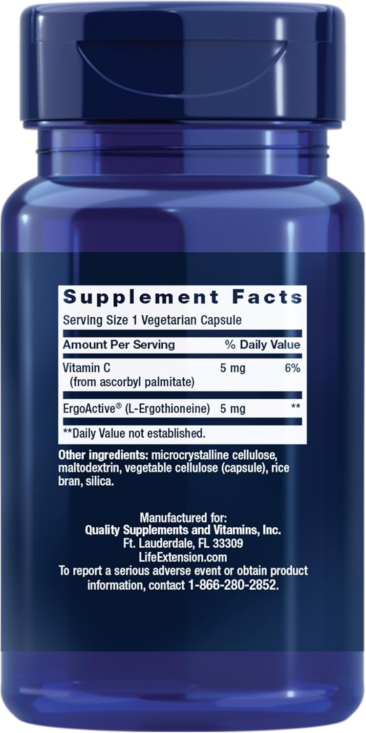 image:imageLife Extension Essential Youth LErgothioneine Promotes Longevity amp Healthy Aging GlutenFree NonGMO Vegetarian 5 mg 30 Vegetarian CapsulesNutritional Supplement