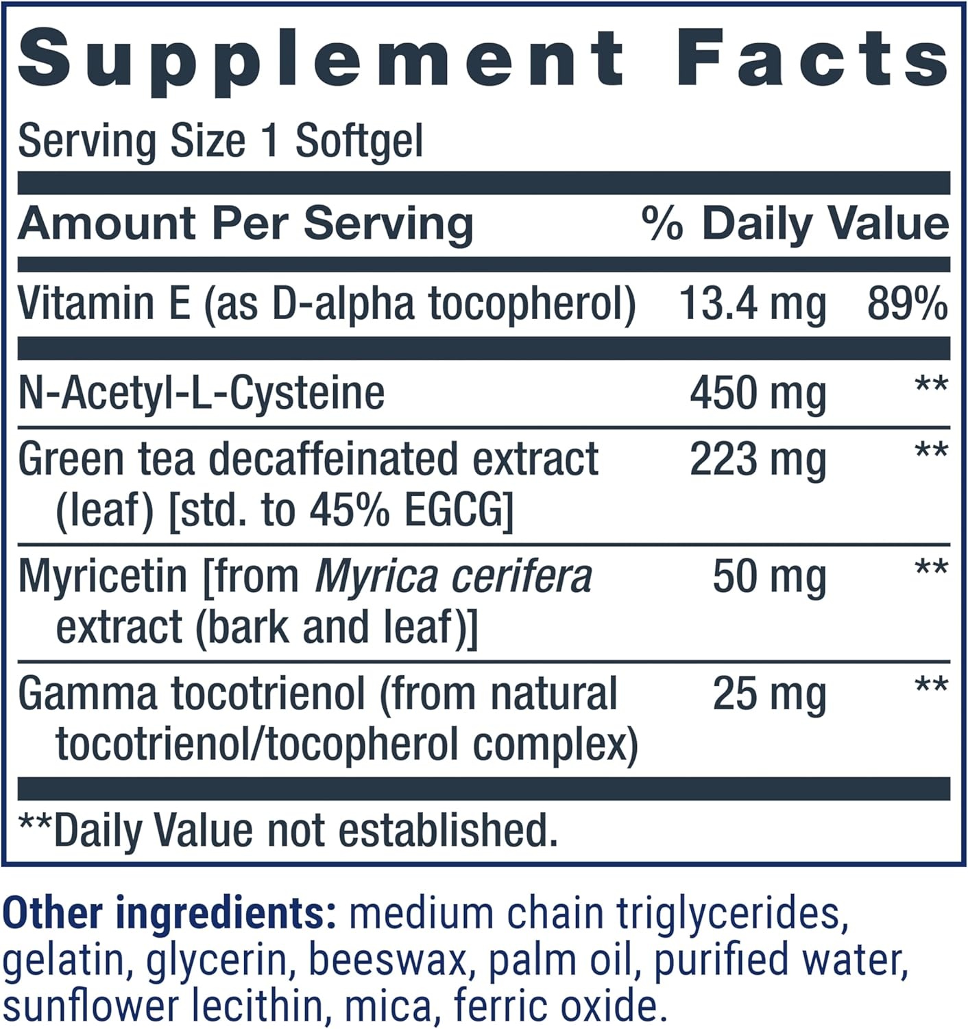 image:imageLife Extension GEROPROTECT Ageless Cell Cellular Health Healthy Aging Vitamin E NAcetylLcysteine Green Tea Extract myricetin Gluten Free NonGMO 30 softgels