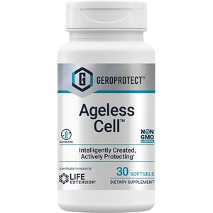 image:imageLife Extension GEROPROTECT Ageless Cell Cellular Health Healthy Aging Vitamin E NAcetylLcysteine Green Tea Extract myricetin Gluten Free NonGMO 30 softgels