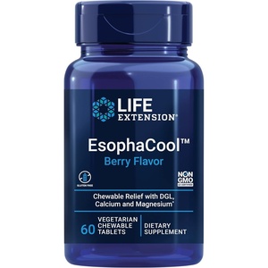 image:imageLife Extension EsophaCool  Gut Health Supplements with Calcium Magnesium amp DGL Licorice Root Extract for Healthy Digestion Stomach Relief amp PH Balance  GlutenFree Vegetarian  60 Chewable Tablets