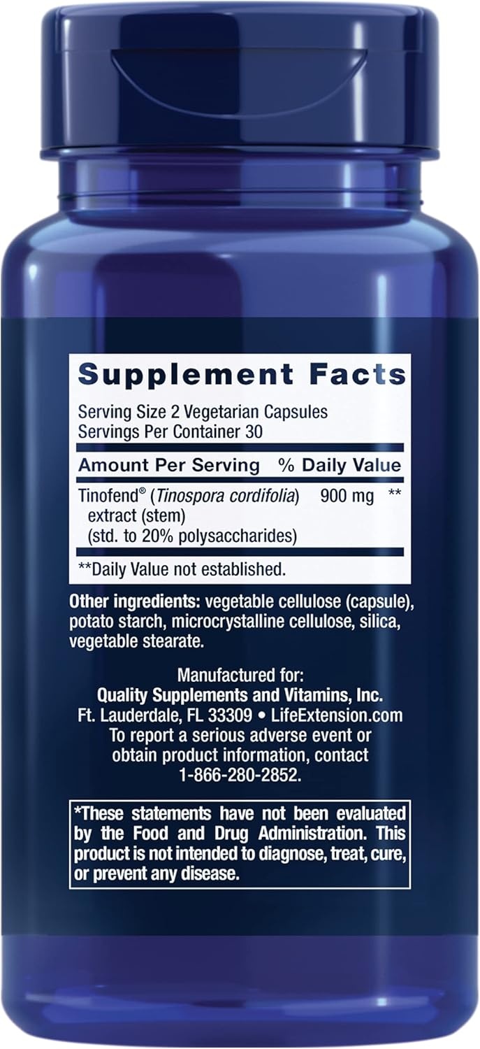 image:imageLife Extension Immune Modulator with Tinofend Powerful Immune Health Support standardized Tinospora Plant Extract GlutenFree NonGMO Vegetarian 60 Capsules