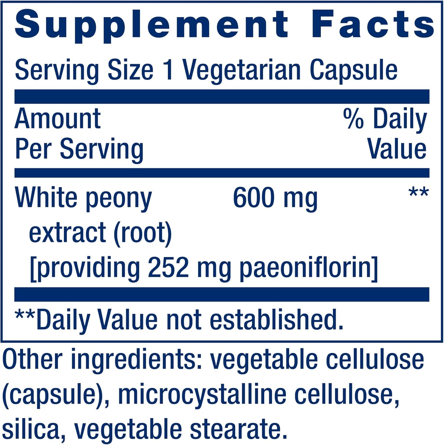 image:imageLife Extension Peony Immune White Peony Root Immune Health Support Immune System GlutenFree NonGMO Vegetarian 60 Capsules