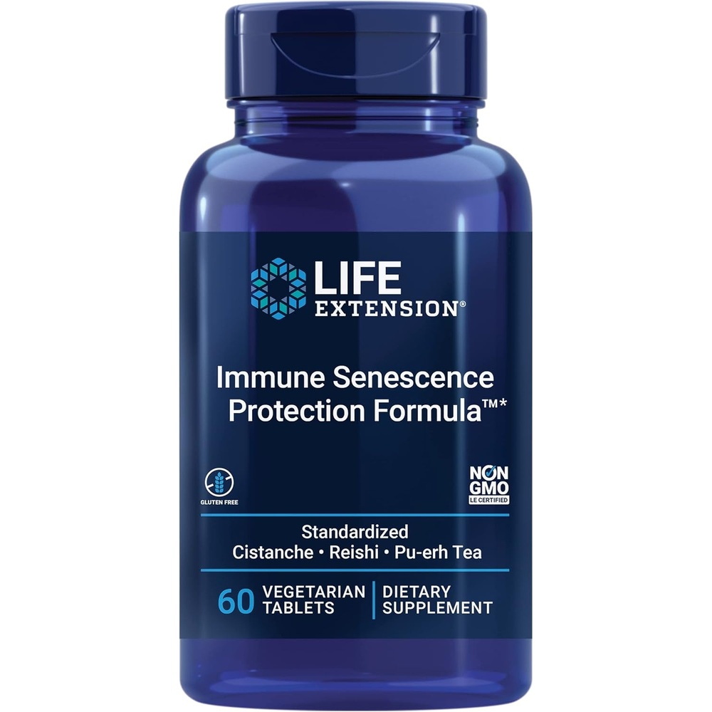 image:imageLife Extension Immune Senescence Formula Standardized Cistanche Reishi PUERH Tea 60 Vegetarian Tablets