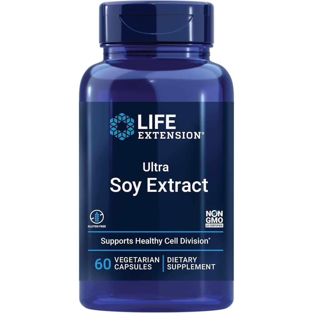 image:imageLife Extension Ultra Soy Extract Healthy Aging amp Cell Health GlutenFree NonGMO Vegetarian 60 Capsules