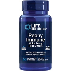 image:imageLife Extension Peony Immune White Peony Root Immune Health Support Immune System GlutenFree NonGMO Vegetarian 60 Capsules