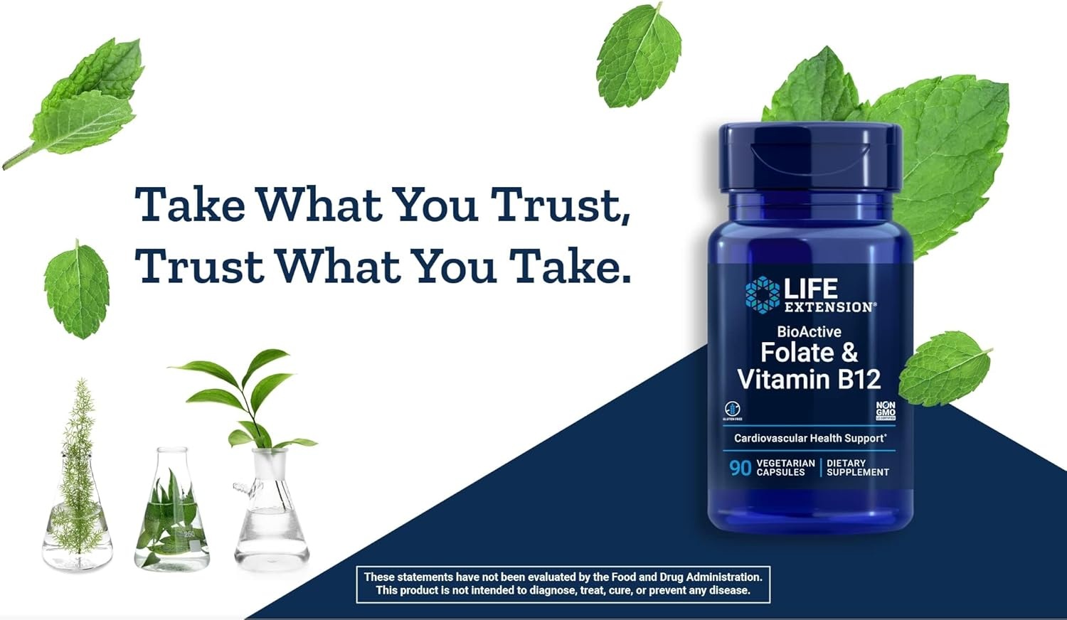 image:imageLife Extension BioActive Folate amp Vitamin B12 150 Vegetarian Capsules Pack of 2 Non GMO Gluten Free