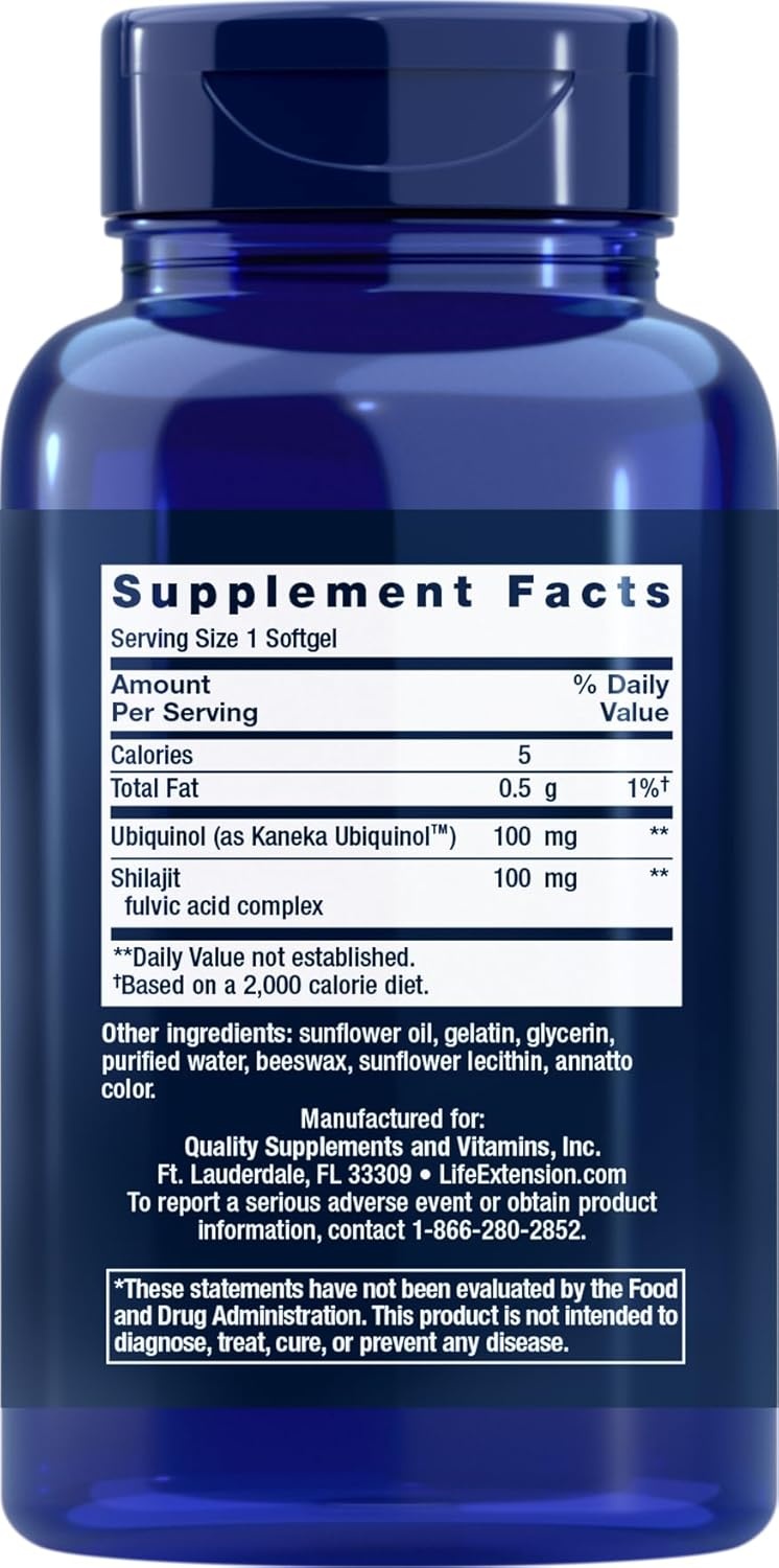 image:imageLife Extension COQ10 Super Ubiquinol 100mg with Enhanced Mitochondrial Support 90 Softgels