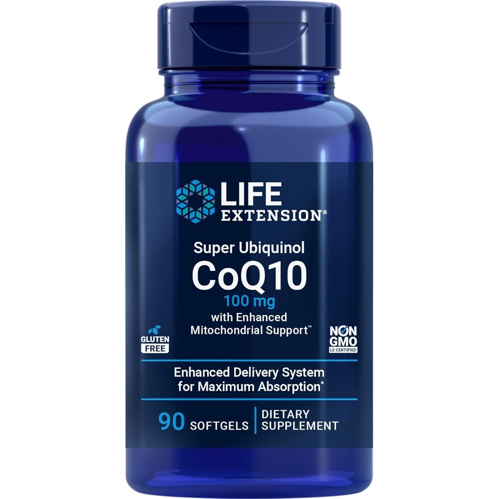 image:imageLife Extension COQ10 Super Ubiquinol 100mg with Enhanced Mitochondrial Support 90 Softgels