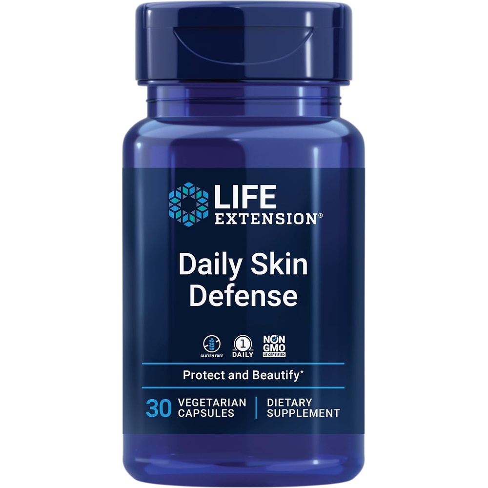 image:imageLife Extension Daily Skin Defense Vitamin C ceramides Rosemary Lemon Verbena Helps Fight oxidative Stress amp The Appearance of Wrinkles GlutenFree OnceDaily NonGMO Vegetarian 30 Capsules