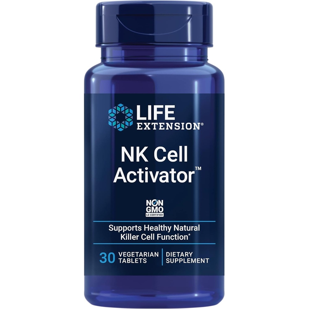 image:imageLife Extension NK Cell Activator Immune Support Natural Killer Cell Activity enzymatically Modified Rice bran NonGMO Vegetarian 30 TabletsStandard Packaging