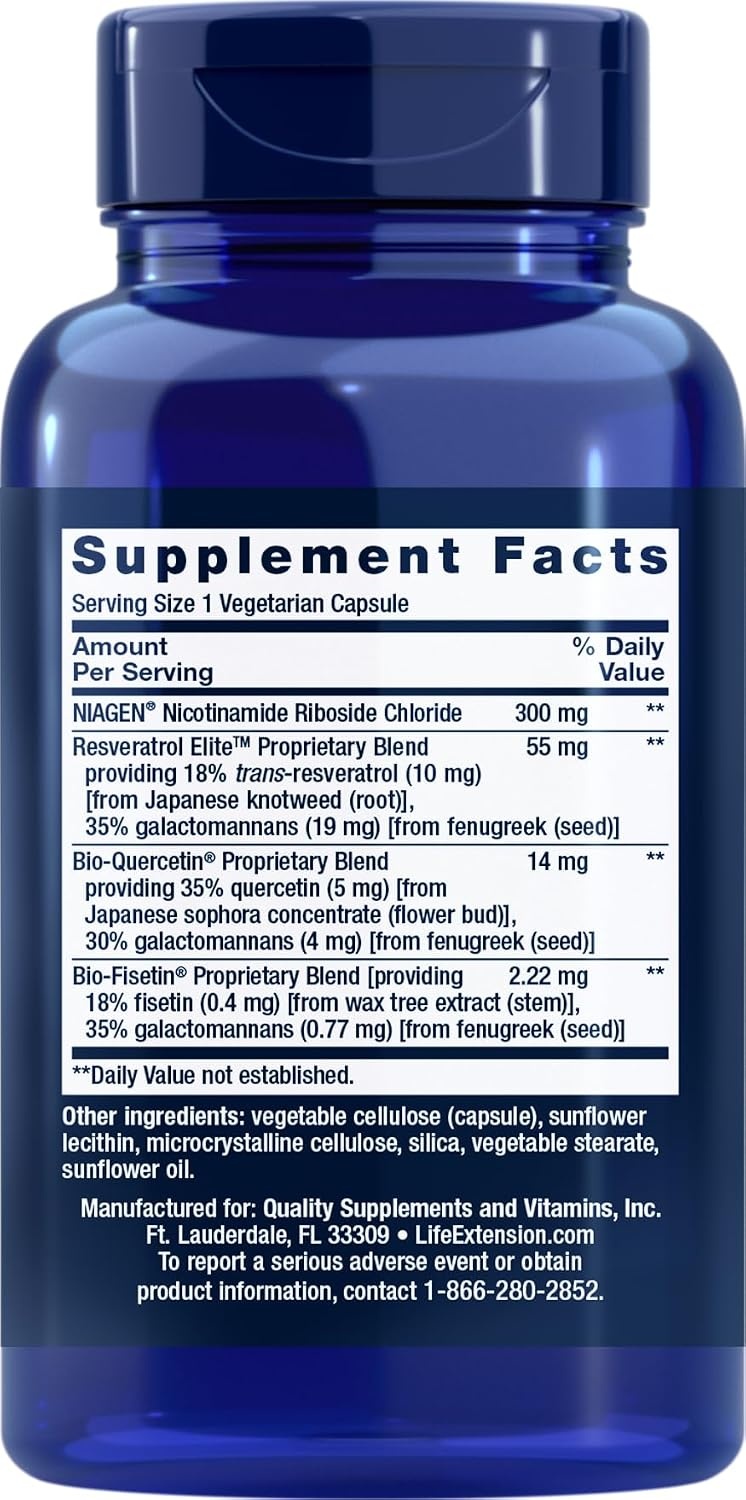 image:imageLife Extension NAD Cell Regenerator and Resveratrol Elite 90 Veg Caps
