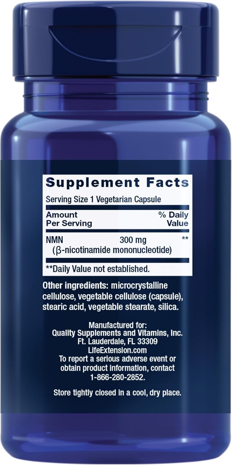 image:imageLife Extension NAD Cell Support NMN Healthy Aging Energy Support nicotinamide mononucleotide NAD 300 mg Gluten Free NonGMO Vegetarian 90 CapsulesUnflavored