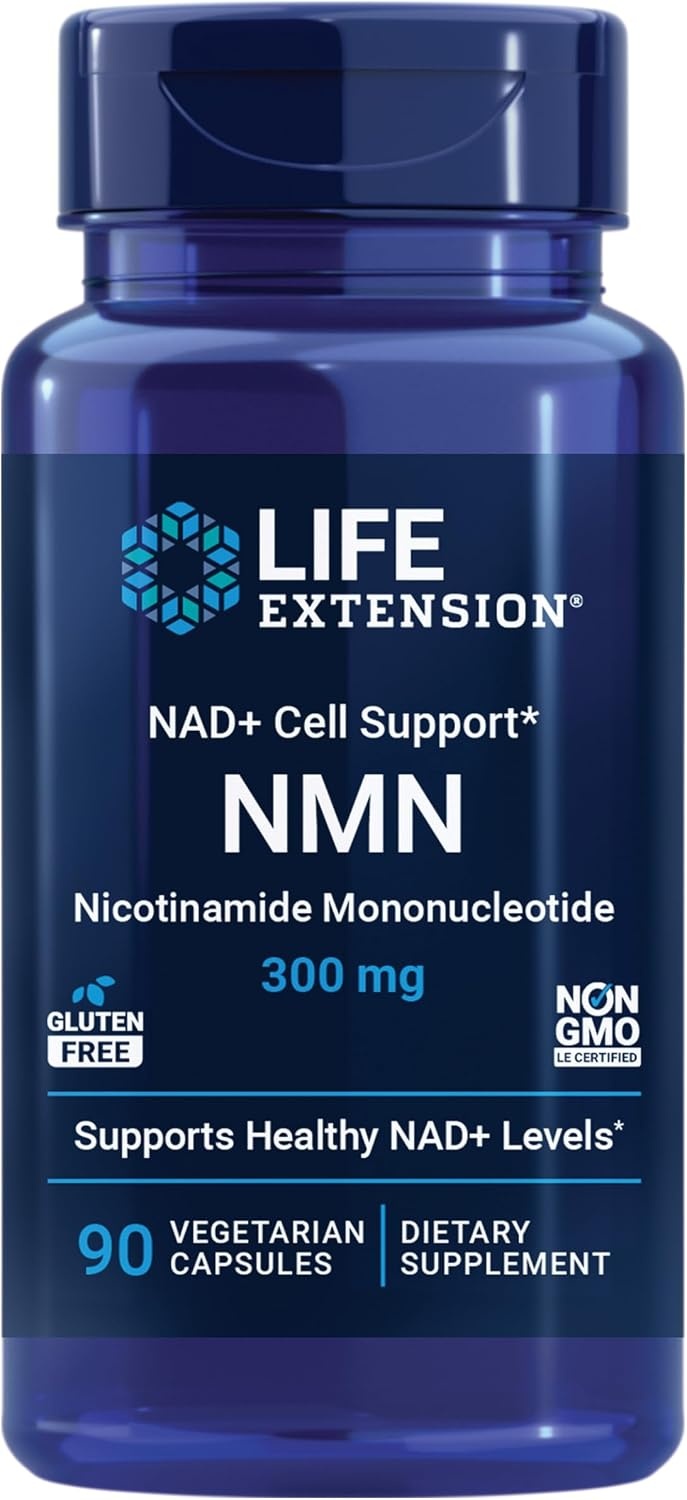 image:imageLife Extension NAD Cell Support NMN Healthy Aging Energy Support nicotinamide mononucleotide NAD 300 mg Gluten Free NonGMO Vegetarian 90 CapsulesUnflavored