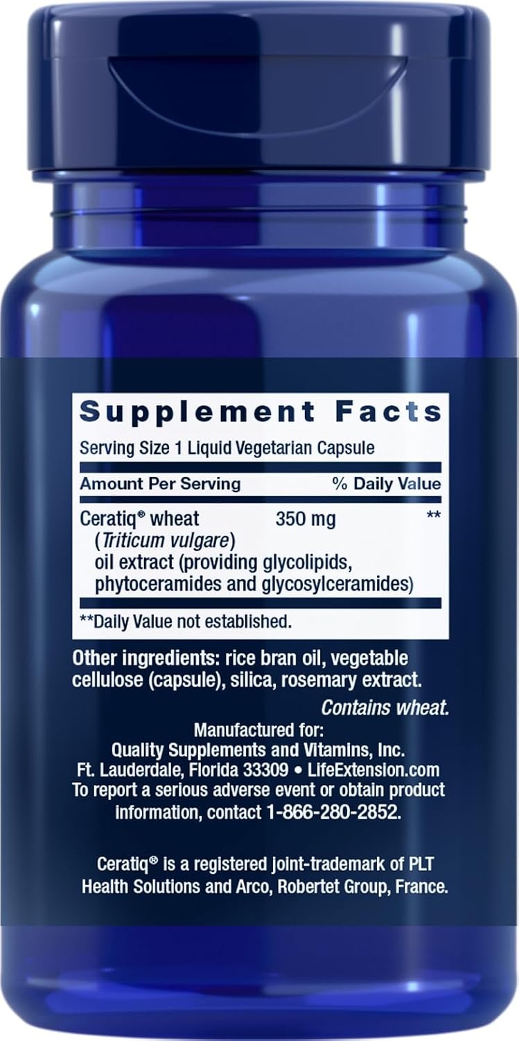image:imageLife Extension Skin Restoring Ceramides 50 Veg Capsules Vegetarian Phytoceramide SupplementCeramides