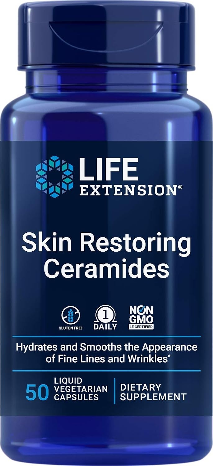 image:imageLife Extension Skin Restoring Ceramides 50 Veg Capsules Vegetarian Phytoceramide SupplementUnflavored