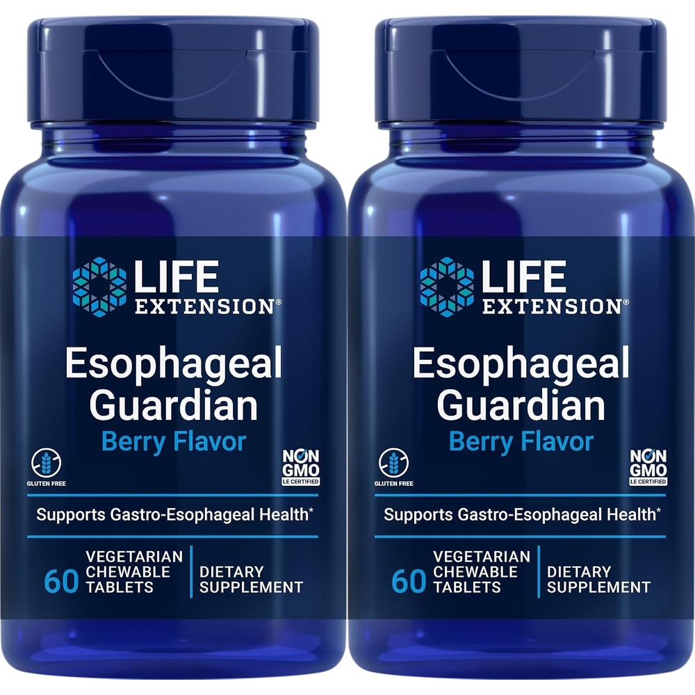 image:imageLife Extension Esophageal Guardian 60 Vegetarian Chewable Tablets Pack of 2