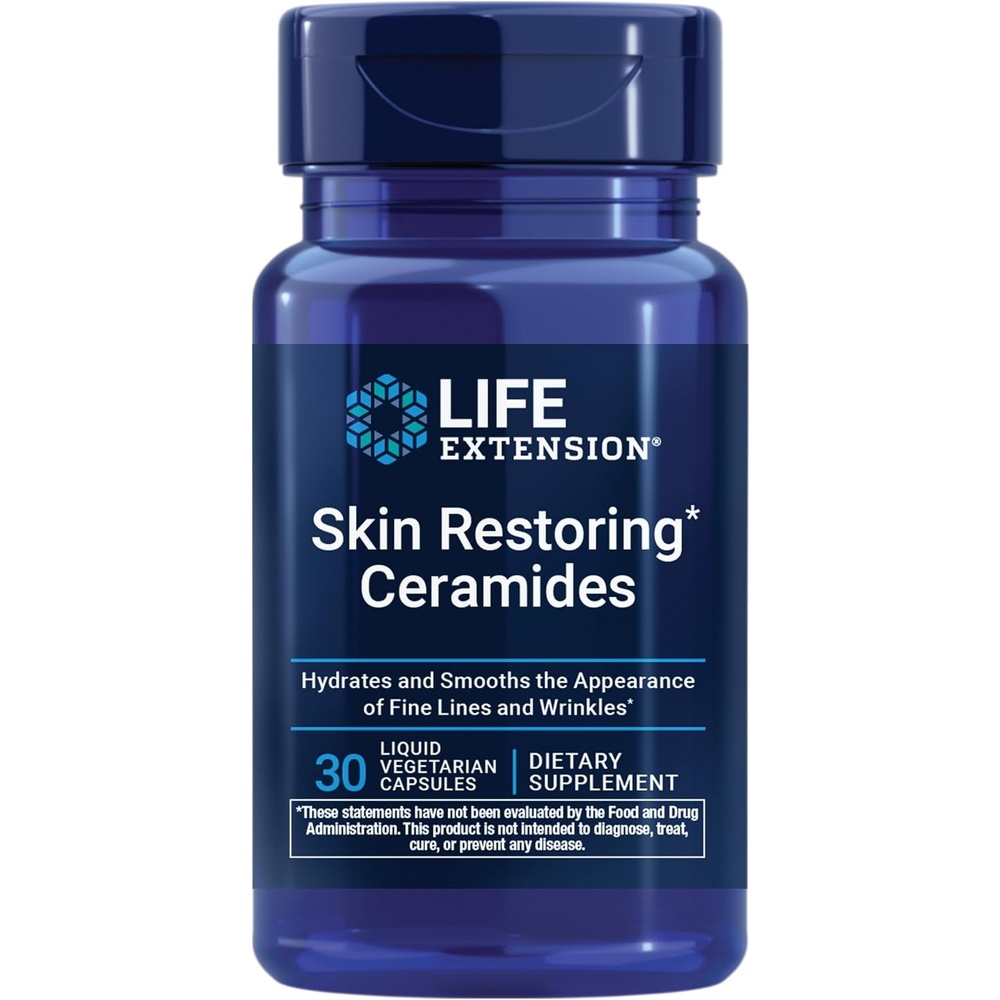 image:imageLife Extension Skin Restoring Ceramides 50 Veg Capsules Vegetarian Phytoceramide SupplementUnflavored