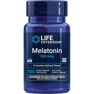 image:imageLife Extension Melatonin 300 mcg Gentle Sleep Support Healthy circadian Rhythms Cellular Defense GlutenFree NonGMO Vegetarian 100 Capsules
